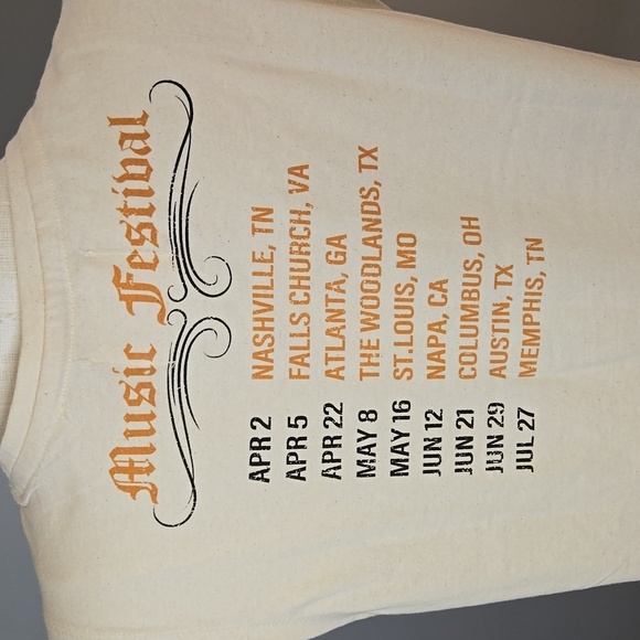 Recycled Threads Nashville Music Festival Sleeveless Fringe Crop Top - Size L - Picture 4 of 14